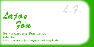 lajos fon business card